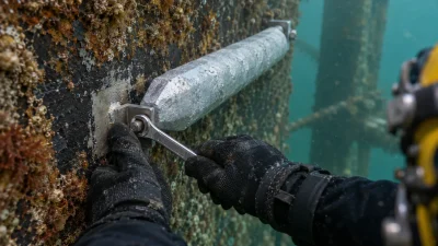 underwater-sacrificial anode installation
